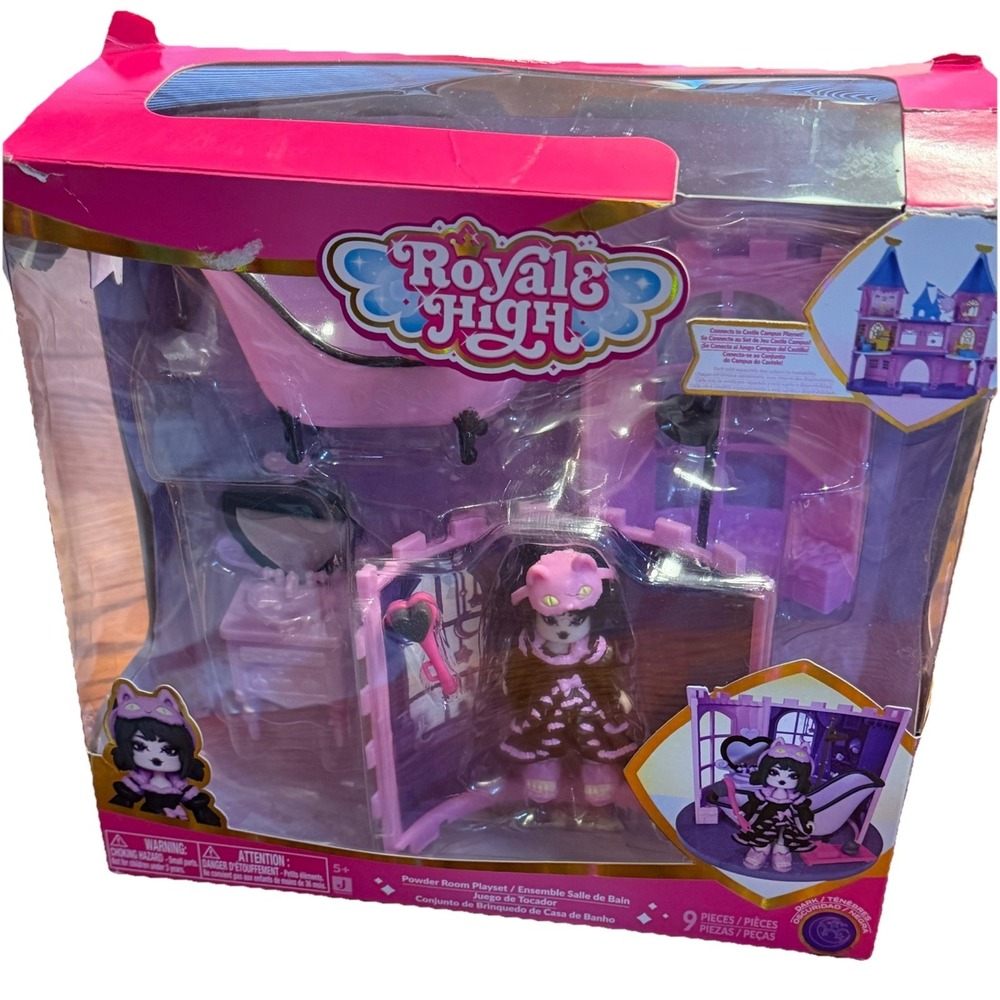 Royale High Jazwares Powder Room Playset 9 Piece Open Box No Code Doll Collect